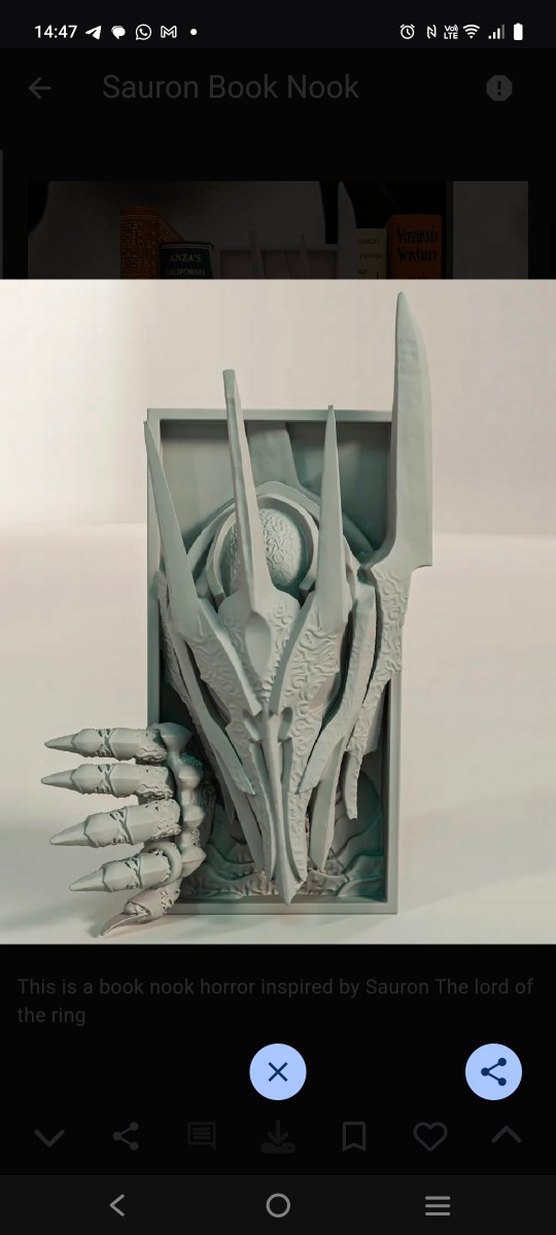 Sauron Temalı Korku Kitap Tutucu - Görsel 4