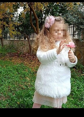 5 Yaş Beden beyaz Renk Kız çocuk mont