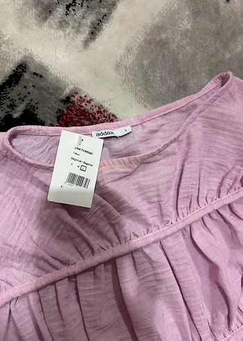Addax Pembe Piliseli Keten takım