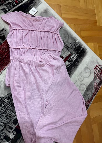 Pembe Piliseli Keten takım