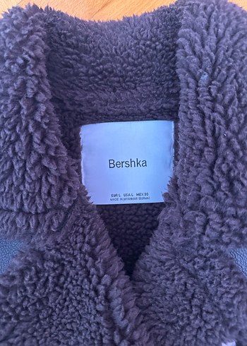 Bershka Bershka Kahverengi Kürklü Deri Biker Ceket