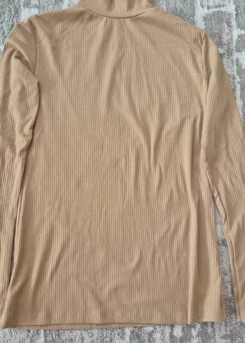 Bej Kadın Boğazlı Uzun Kollu Triko - Görsel 3