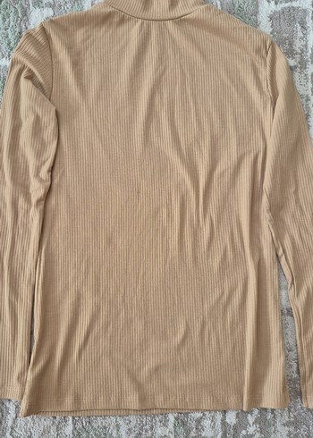 Bej Kadın Boğazlı Uzun Kollu Triko - Görsel 2