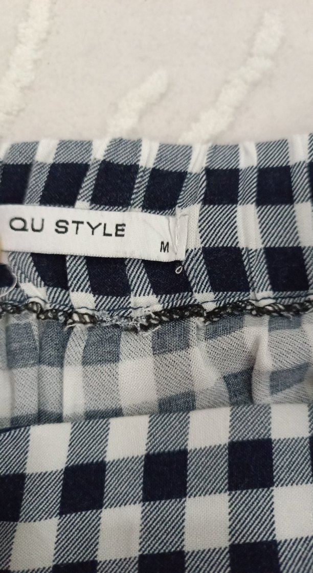 Ekose Desenli Pilili Midi Etek - Görsel 4