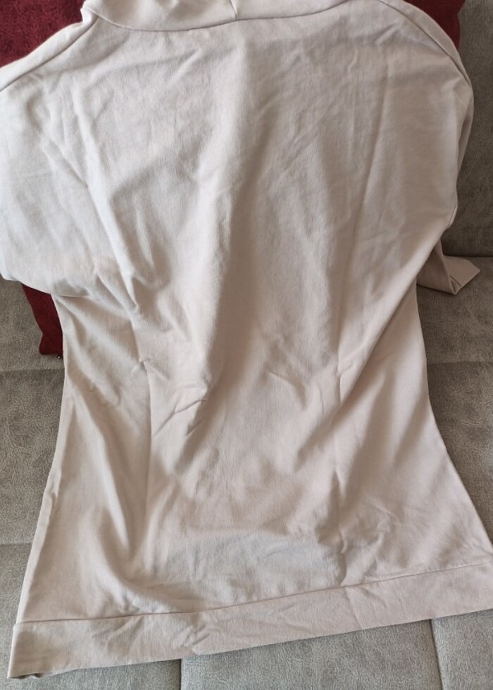 Açık Pudra Pembe Kapşonlu Sweatshirt  - Görsel 5