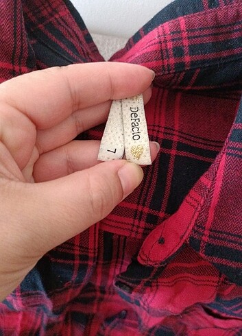 Kırmızı ve Siyah Kareli Uzun Gömlek  - Görsel 3