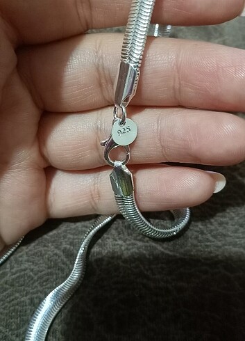 925 Ayar Gümüş kaplama çelik. İtalyan Zincir Kolye - Görsel 2