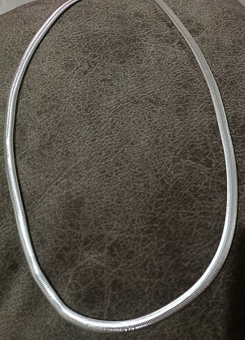 925 Ayar Gümüş kaplama çelik. İtalyan Zincir Kolye - Görsel 5