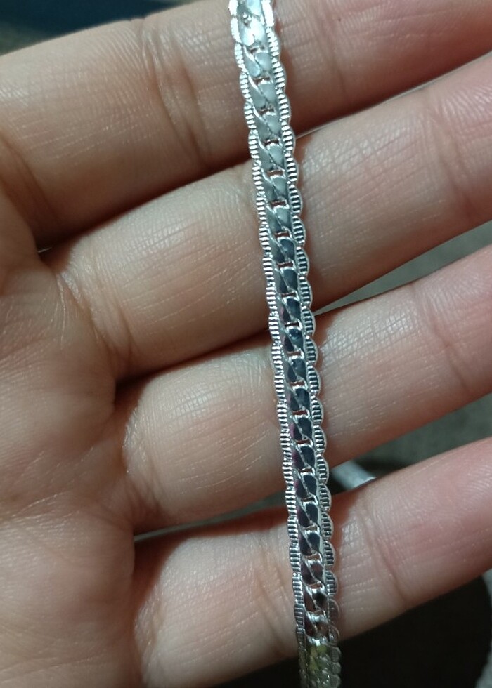 925 Ayar Gümüş Unisex Zincir - Görsel 2