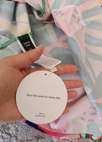 Renkli Desenli Drapeli Mini Bohem Elbise - Görsel 7