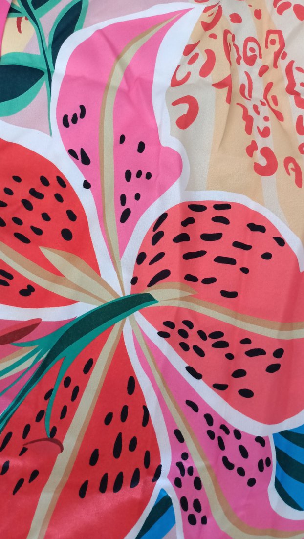 Renkli Desenli Drapeli Mini Bohem Elbise - Görsel 3