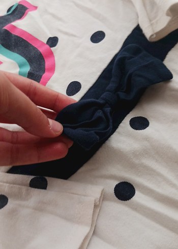 Uzun Kollu Puantiyeli Kız Elbisesi - Görsel 2