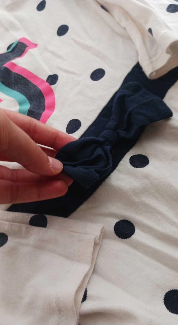 Uzun Kollu Puantiyeli Kız Elbisesi - Görsel 2