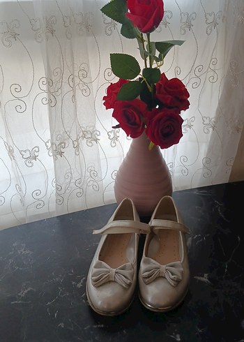 Kız Çocuk Beyaz Fiyonk Detaylı Babet - Görsel 5