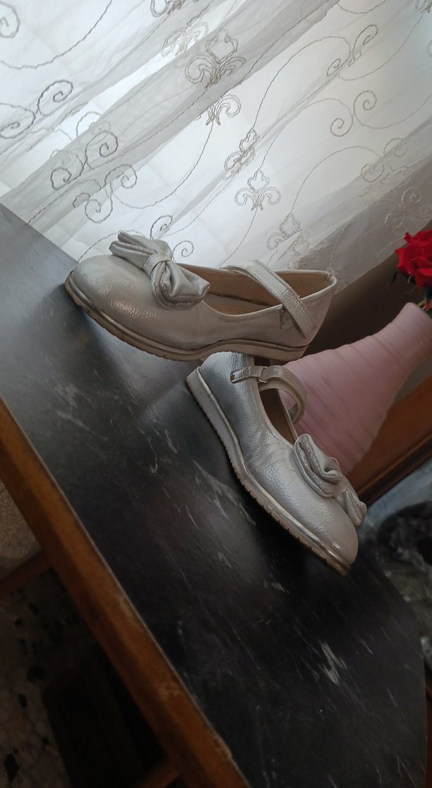 Kız Çocuk Beyaz Fiyonk Detaylı Babet - Görsel 2