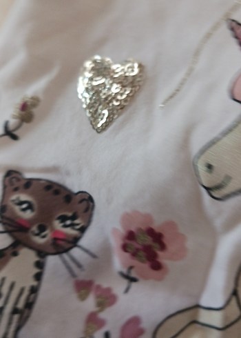 Kız Çocuk Uzun Kollu Baskılı Bej Tişört - Görsel 9