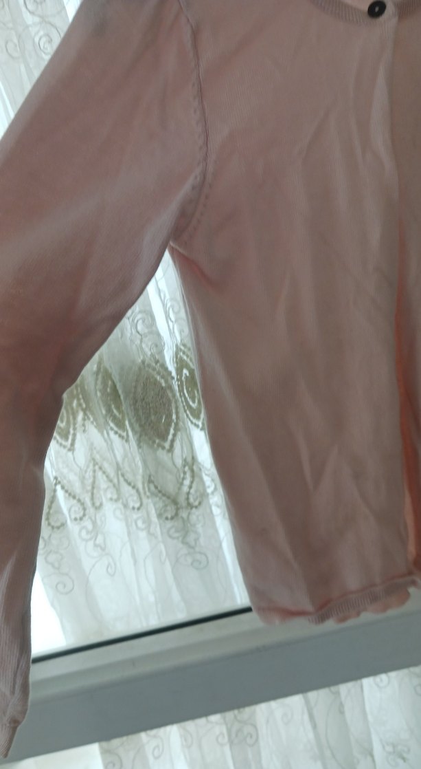 Pembe Düğmeli Kız Hırka - Görsel 4