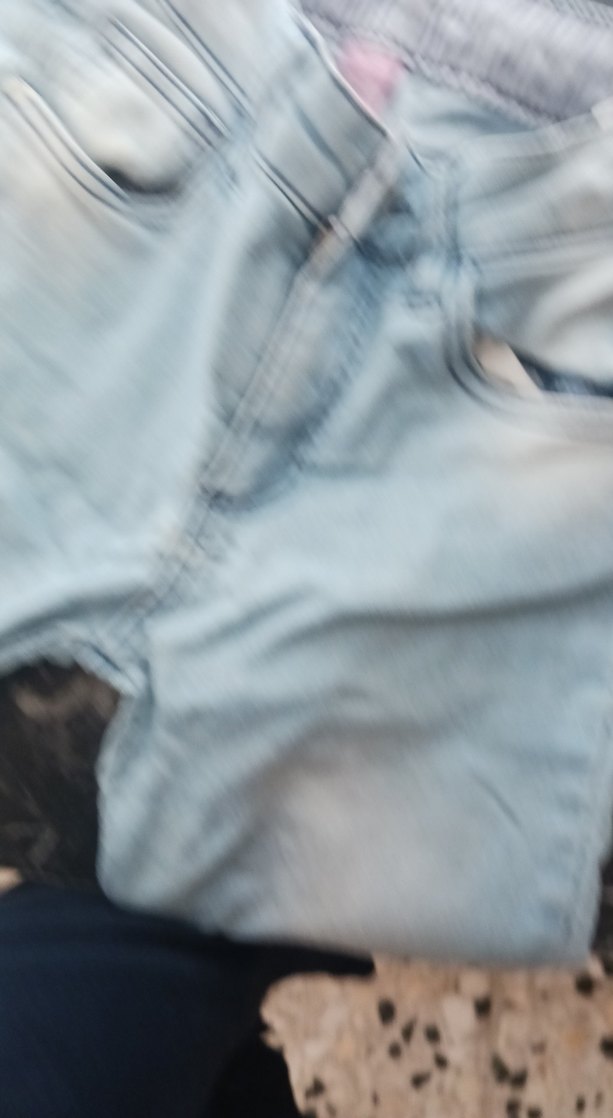 Kemer Detaylı Kız Çocuk Gri Denim Pantolon - Görsel 5