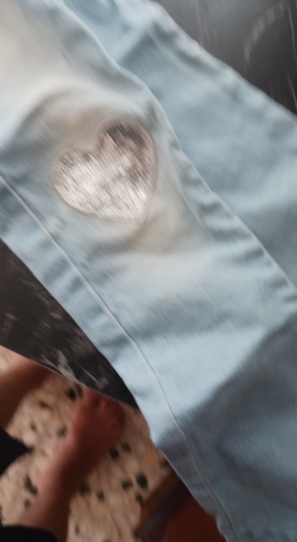 Kemer Detaylı Kız Çocuk Gri Denim Pantolon - Görsel 2