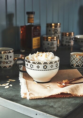 Anthropologie mug fincan 4 lü set