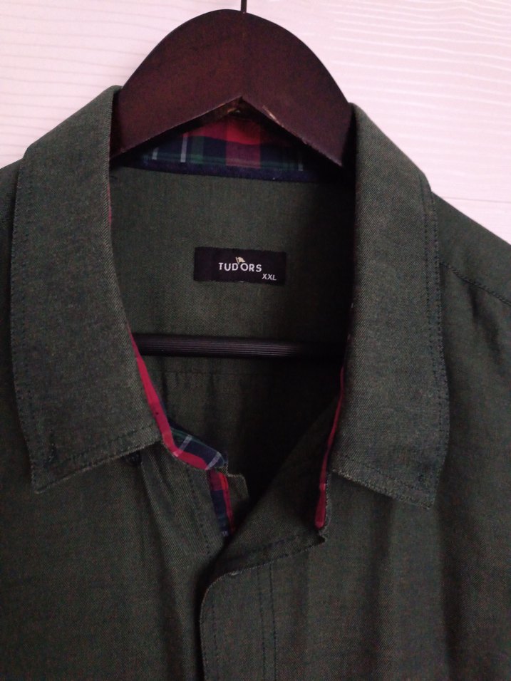 Erkek Yeşil Uzun Kollu Gömlek - Görsel 2