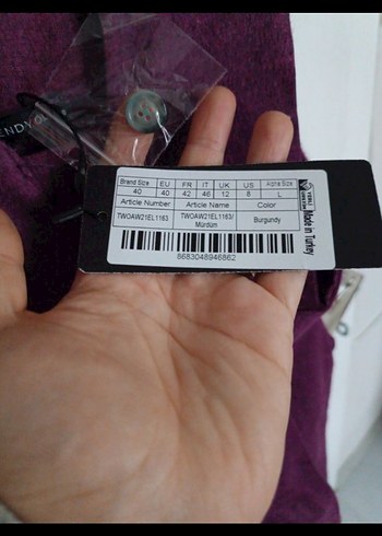 Mor Süet Midi Boy Düğmeli Askılı Elbise - Görsel 3