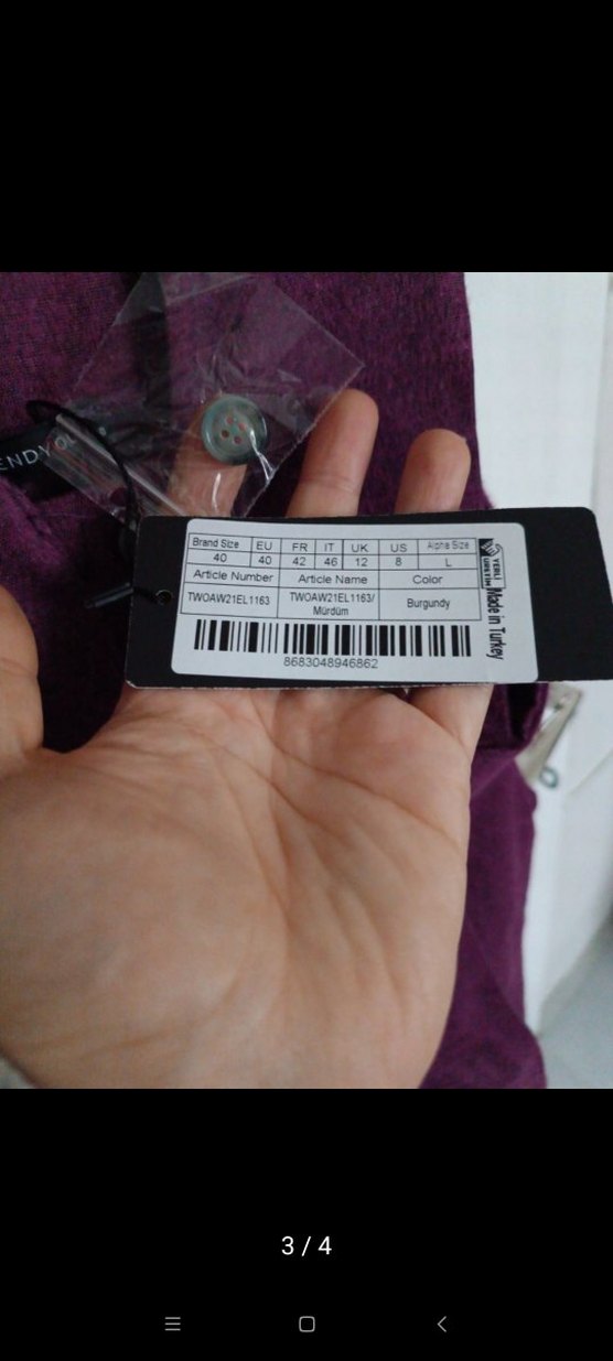 Mor Süet Midi Boy Düğmeli Askılı Elbise - Görsel 3