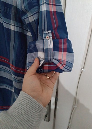 Erkek Uzun Kollu Kareli Pamuk Gömlek - Görsel 4