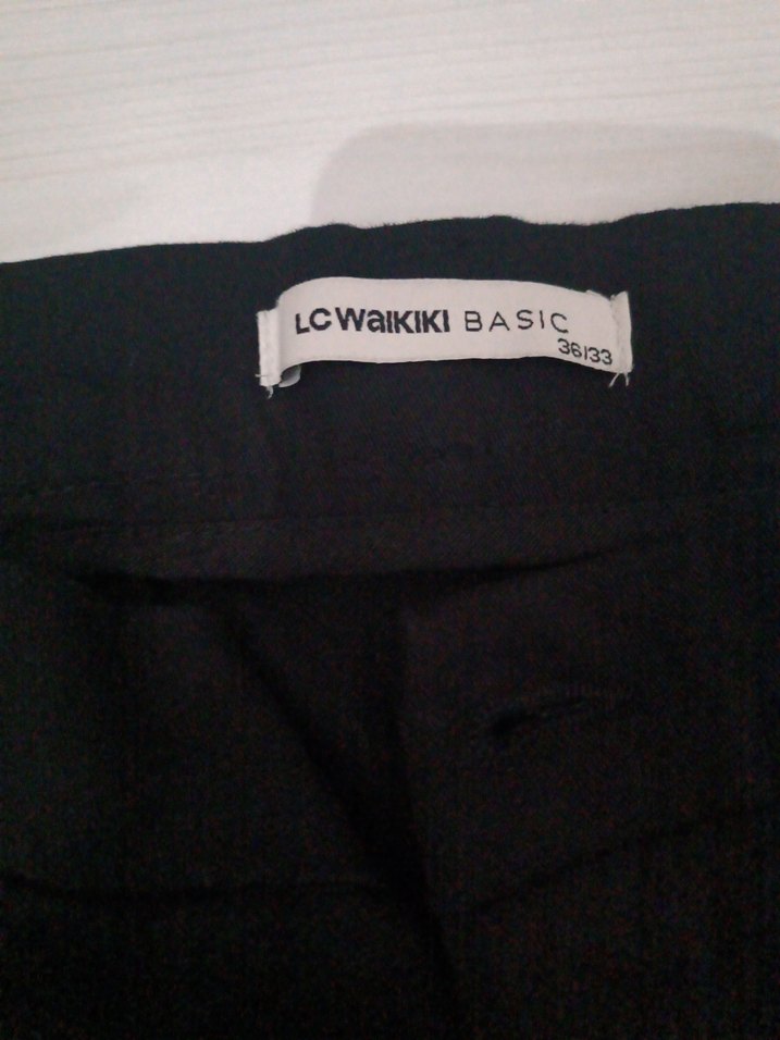 Siyah erkek Kumaş Pantolon - Görsel 2