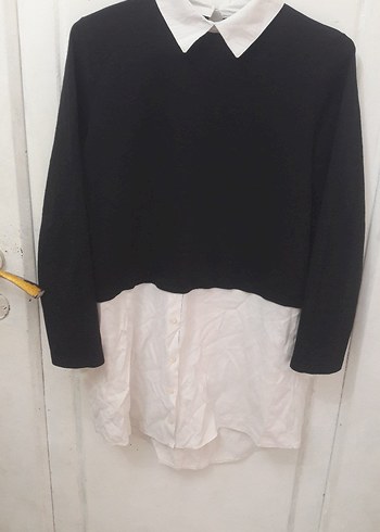 Siyah Oversize Kadın Sweatshirt - Görsel 2