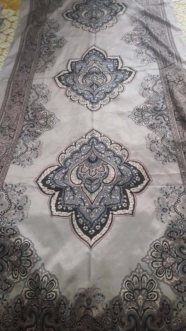 Gri Desenli Kadın Şal - Görsel 3