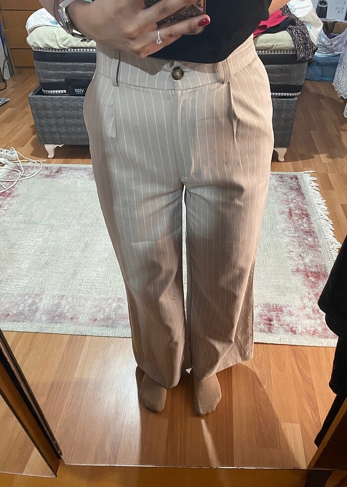 Milla çizgili pantolon - Görsel 3