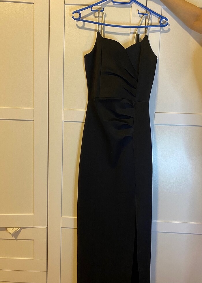 Taş askılı uzun elbise - Görsel 3