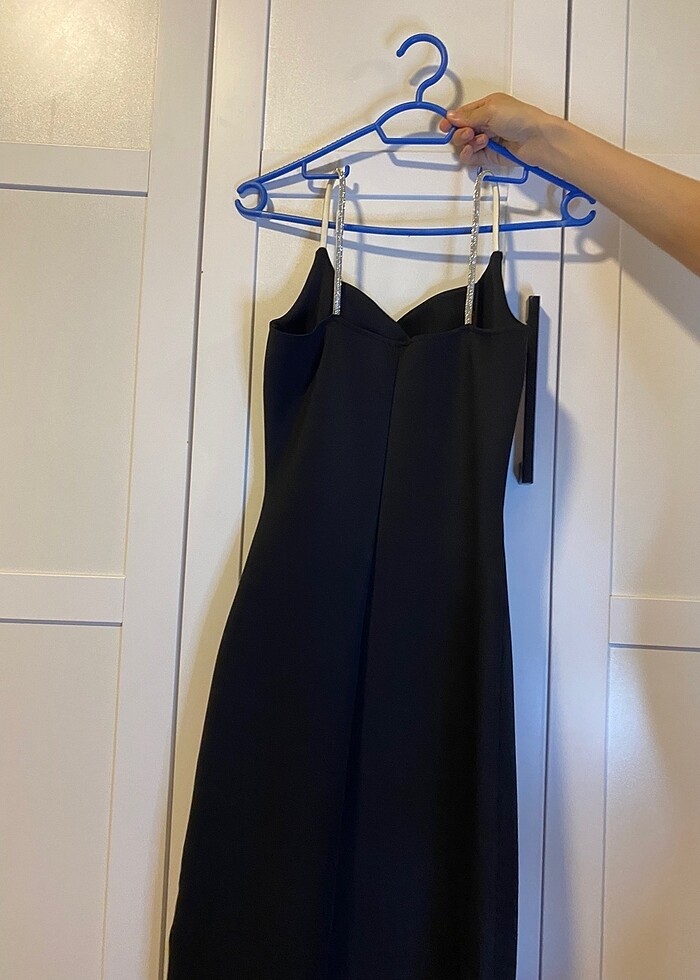 Taş askılı uzun elbise - Görsel 5