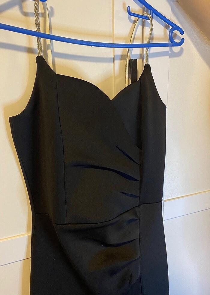 Taş askılı uzun elbise - Görsel 4