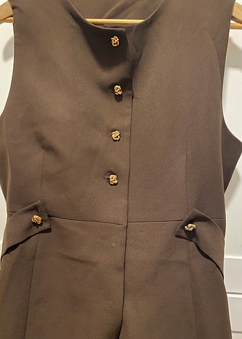 Kahverengi Kadın Yelek - Görsel 7