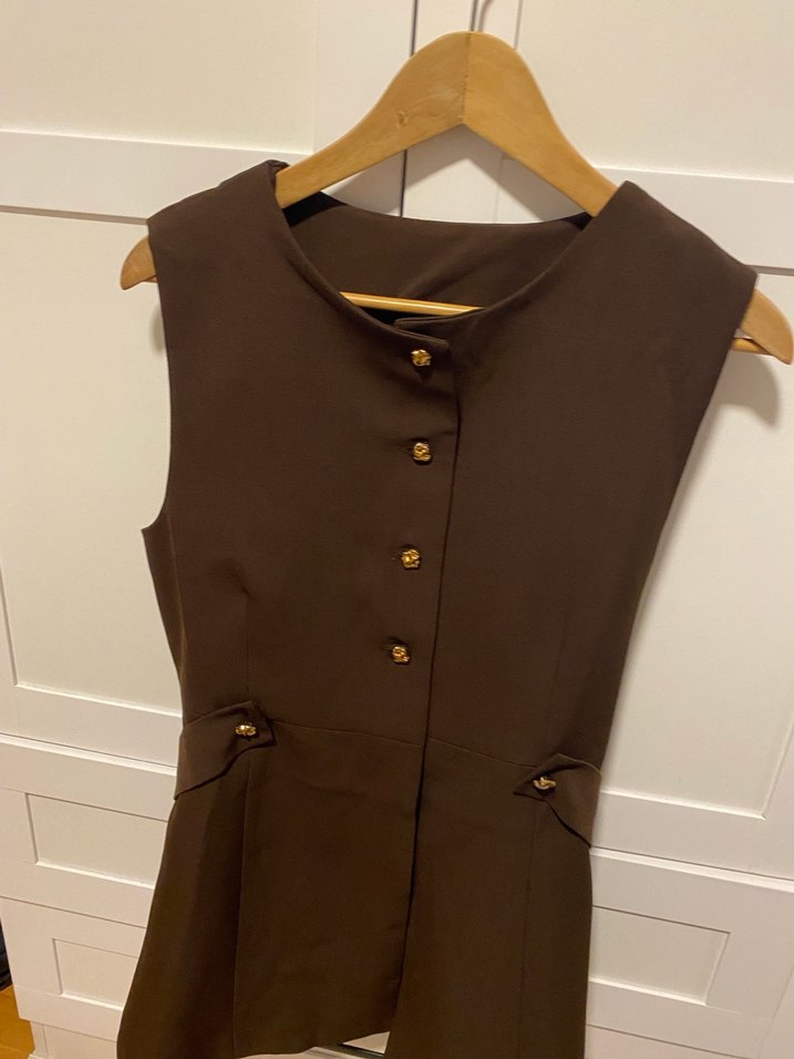 Kahverengi Kadın Yelek - Görsel 3