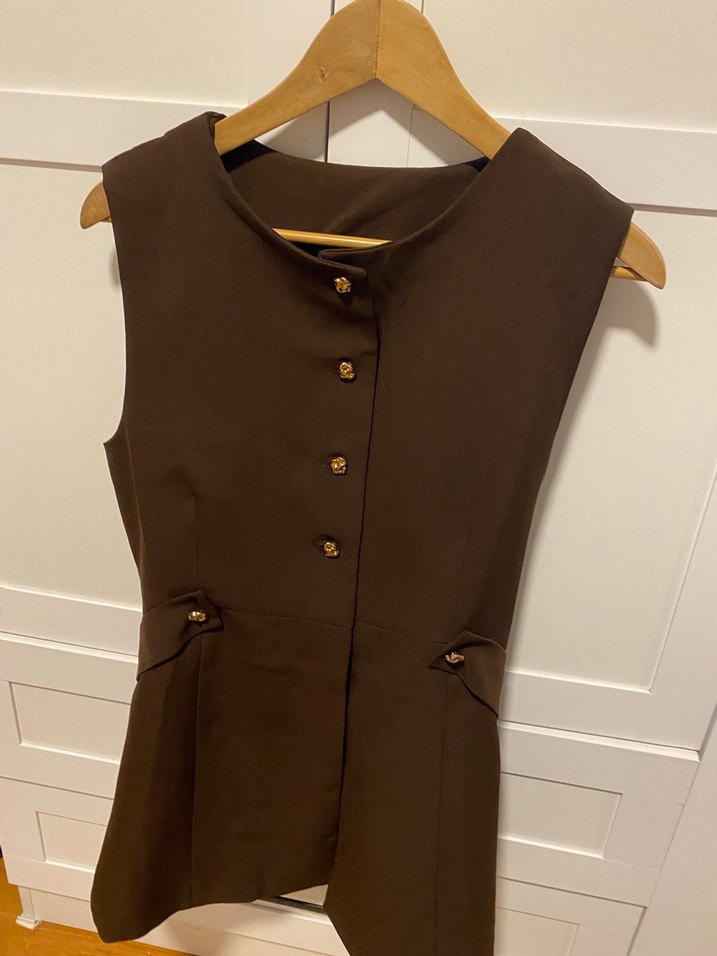 Kahverengi Kadın Yelek - Görsel 2