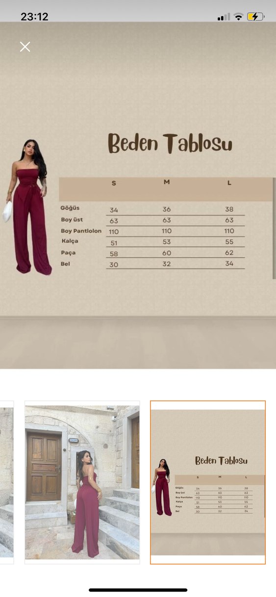 Bordo Askılı Uzun Takım - Görsel 2