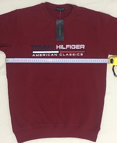 l Beden bordo Renk TOMMY HILFIGER L BEDEN SWEATSHİRT