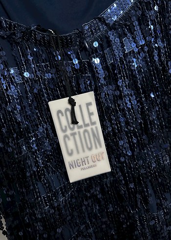 Pull & Bear Pullu Lacivert Elbise - Görsel 5