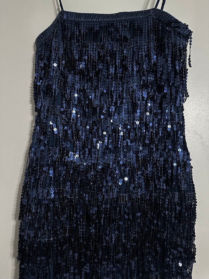 Pull & Bear Pullu Lacivert Elbise - Görsel 4