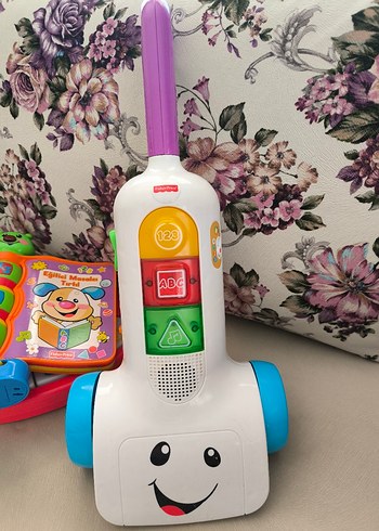 Fisher Price Renkli Eğitici Oyuncak Süpürge
