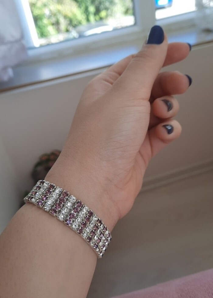 Tam Taşlı Parlak Bilezik - Görsel 3