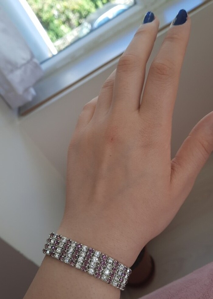 Tam Taşlı Parlak Bilezik - Görsel 4