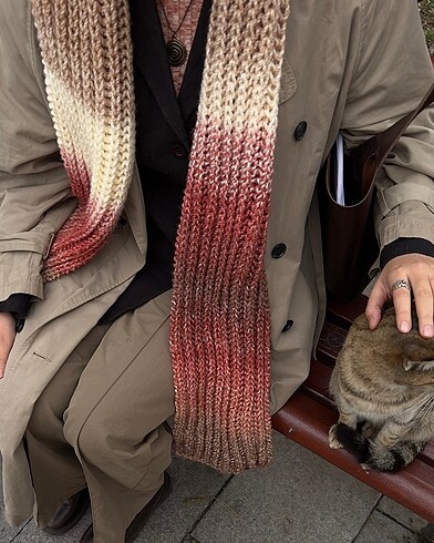 Vintage görünümlü atkı