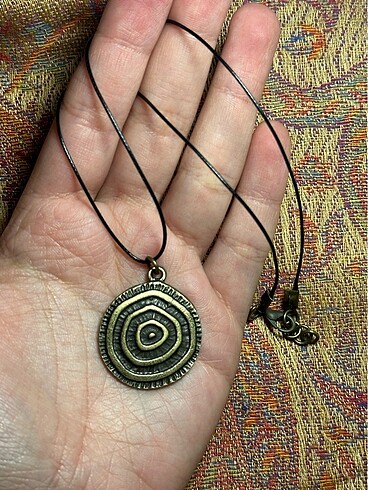 Spiral kolye bronz renk