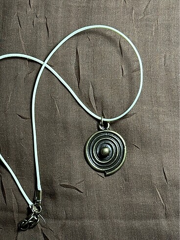  Beden Spiral kolye antik kahve