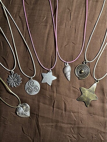 İpli kolye vintage tarz
