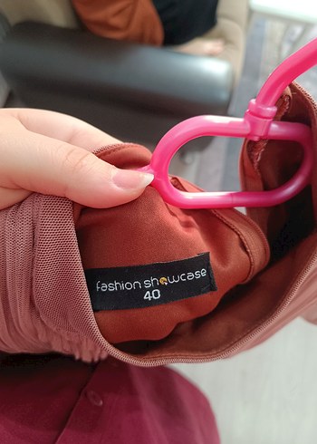 Pudra Pileli Uzun Abiye Elbise - Görsel 4